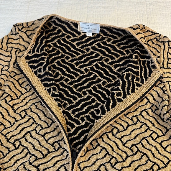 Vintage Brenda French Knit Cardigan Zip Wool Blend EUC Boxy coastal grandmother - Picture 4 of 8